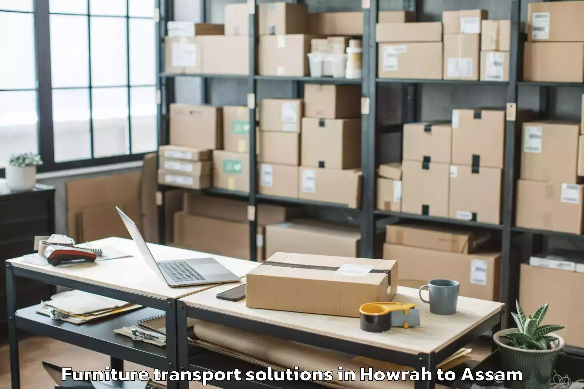 Trusted Howrah to Gossaigaon Pt Furniture Transport Solutions